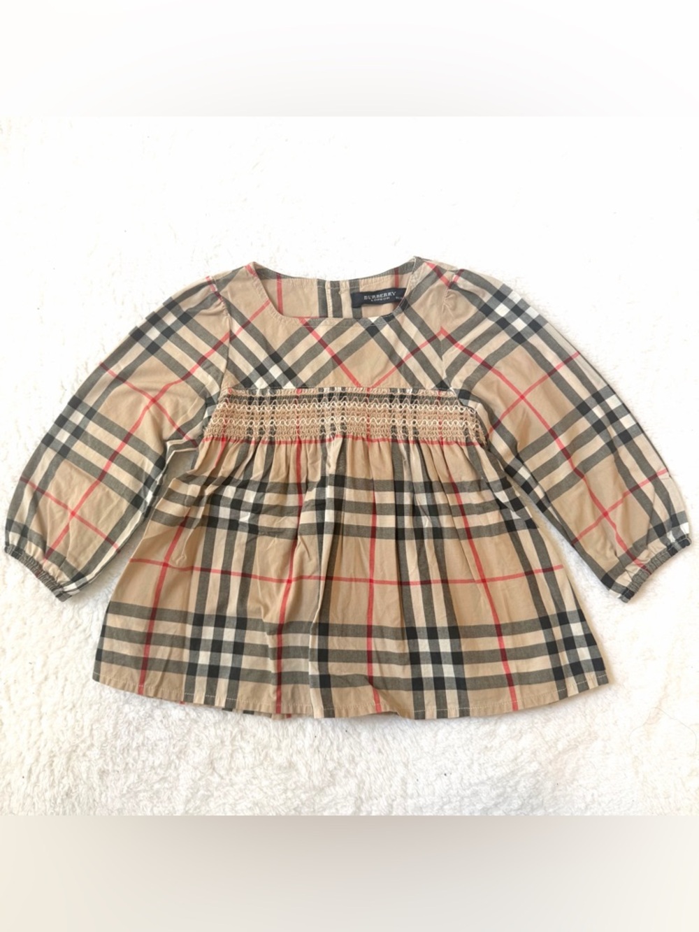 Burberry Toddler Girl Tunic 2Y Nova Check Plaid Tops Mini Dress Beige 2T